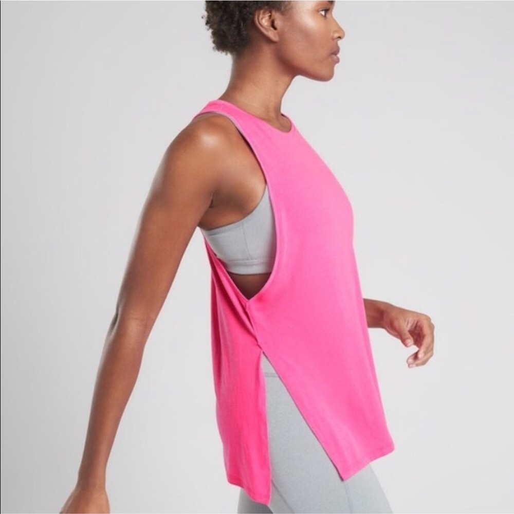 Athleta Essence Mesh Tank in pink